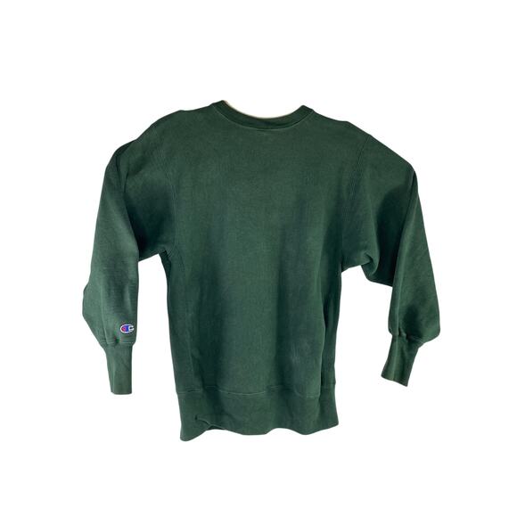 Vtg 90s Mens XL Champion Reverse Weave Forest Green Spellout Crewneck Sweatshirt - Picture 5 of 7
